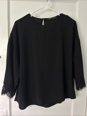 Zara lace trim top